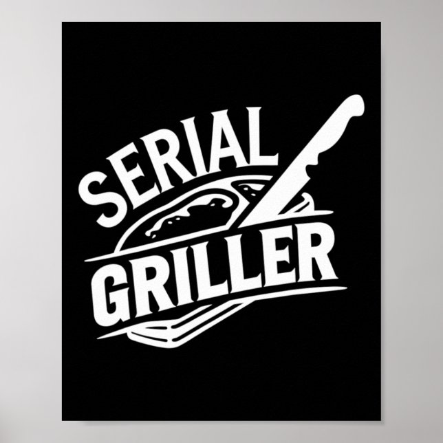 Sommar Bbq-fest Ckyard Grillning Rolig Steak Älska Poster (Framsidan)