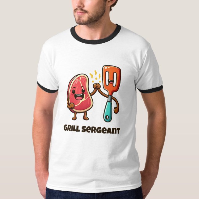 Sommar BBQ / Grillfest T Shirt (Framsida)