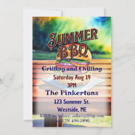 Sommar-BBQ Grilling and Chilling Inbjudningar