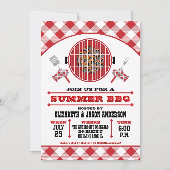 Sommar-BBQ-inbjudan Inbjudningar (Framsida)