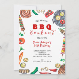 Sommar-BBQ-kookout 60:e födelsedagen Inbjudningar