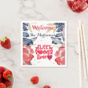 Sommar-BBQ Picnic-Personlig Papper Pappersservett