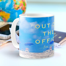 Sommar Beach Blue White Lycklig Pension Gift Kaffemugg