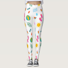 Sommar Beach Mönster Leggings