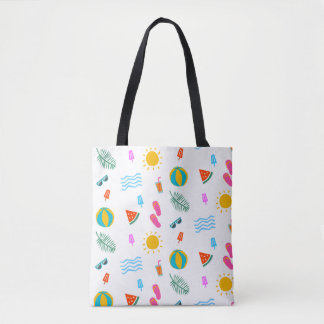 Sommar Beach Mönster Tote Bag Tygkasse