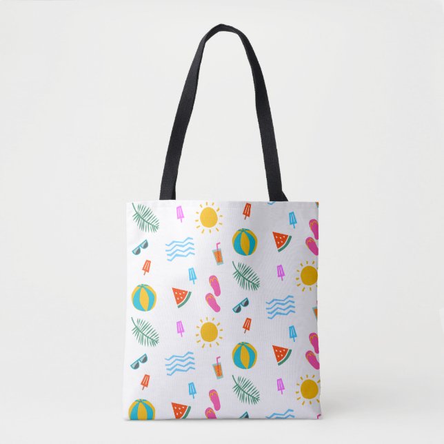 Sommar Beach Mönster Tote Bag Tygkasse (Framsida)