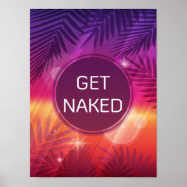 Sommar Beach Nght Handflatan Get Naks Poster