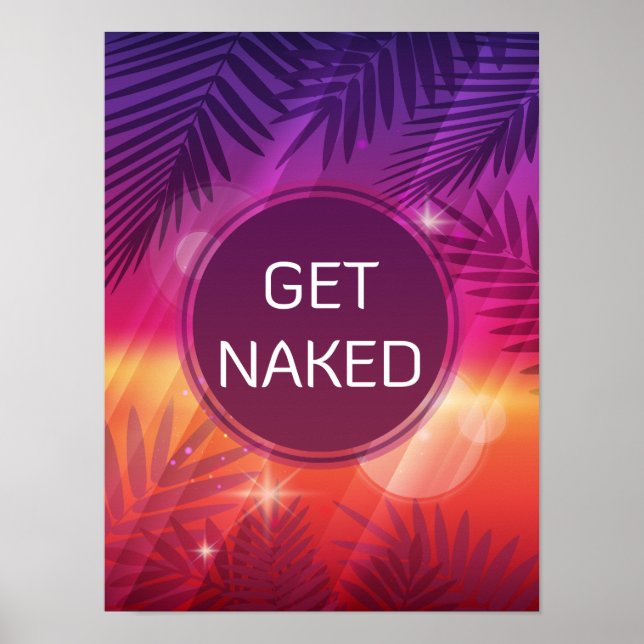 Sommar Beach Nght Handflatan Get Naks Poster (Framsidan)