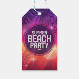 Sommar Beach Party Natt Presentetikett