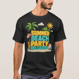 Sommar Beach Party-regummerad T Shirt