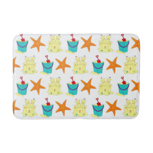Sommar Beach Party Sandcastle Starfish Pail Shovel Badrumsmatta