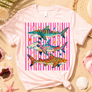 Sommar Beach Shark Week Älskare T-Shirt Ocean Shar