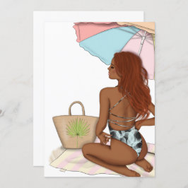 Sommar Beach Vacation Födelsedagsfest inbjudan