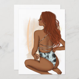 Sommar Beach Vacation Födelsedagsfest inbjudan