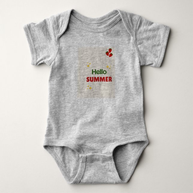 Sommar bebis kroppsdräkt t shirt (Framsida)