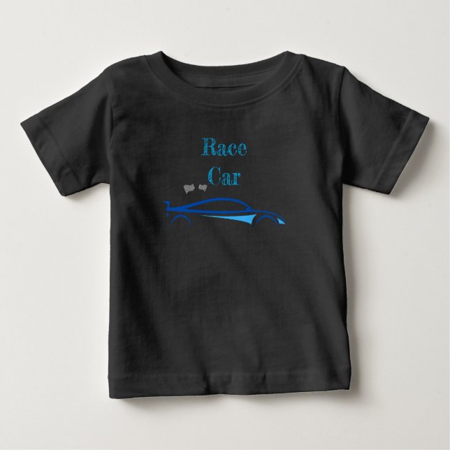 Sommar bebis racingbil   t shirt (Framsida)