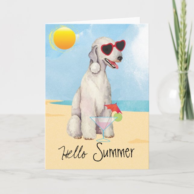 Sommar Bedlington Terrier-kort Kort (Framsida)