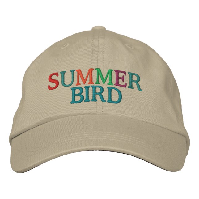 Sommar Bird Broderad Keps (Framsida)
