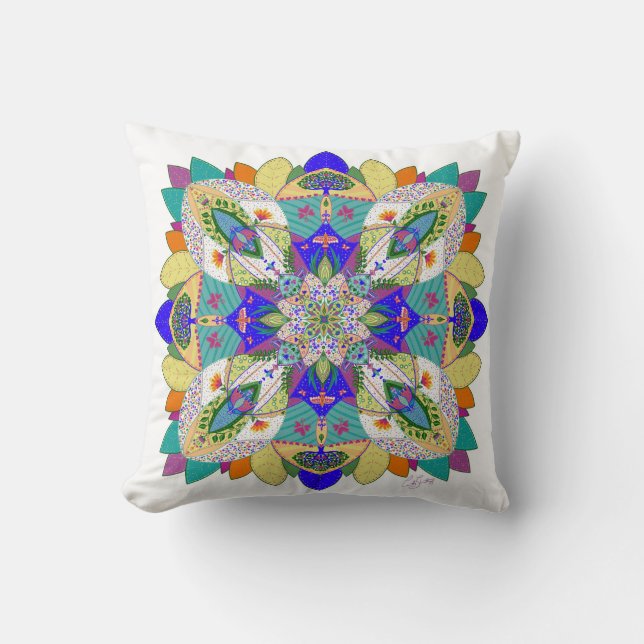 Sommar Birds Pillow Kudde (Framsida)