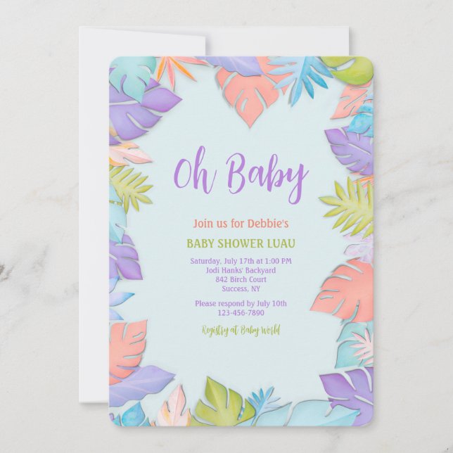 Sommar Blad Inbjudan (Framsida)