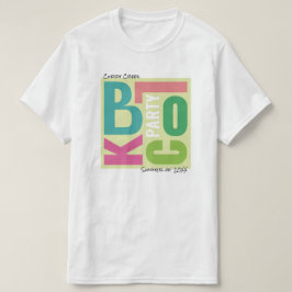 Sommar Blockfest Retro Typ Grannskapsfest T Shirt