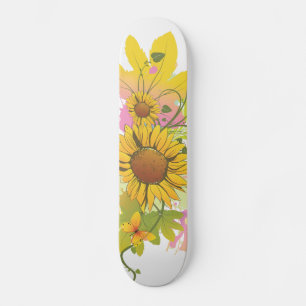 Sommar-Blommigt 1A Skateboard Bräda 19,5 Cm