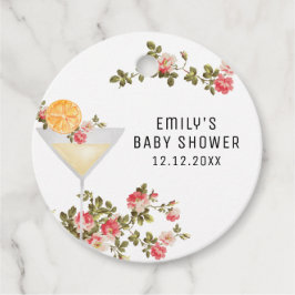 Sommar Blommigt Brunch BubLY Champagne Baby Shower Gåvor Etiketter