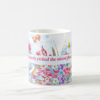 Sommar Blommigt Butterfly Personlig mugg
