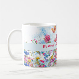 Sommar Blommigt Butterfly Personlig mugg