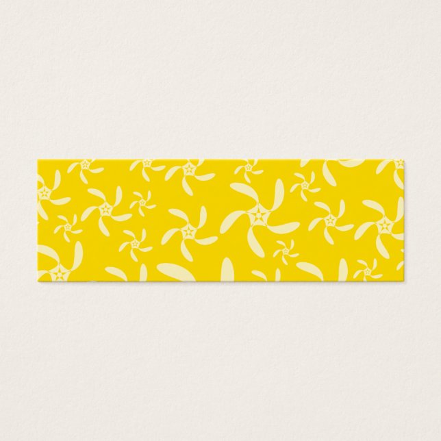 Sommar Blommigt design. Sunny Gult. Litet Visitkort (Framsidan)