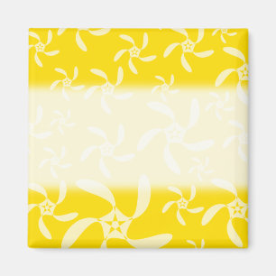Sommar Blommigt design. Sunny Gult. Magnet