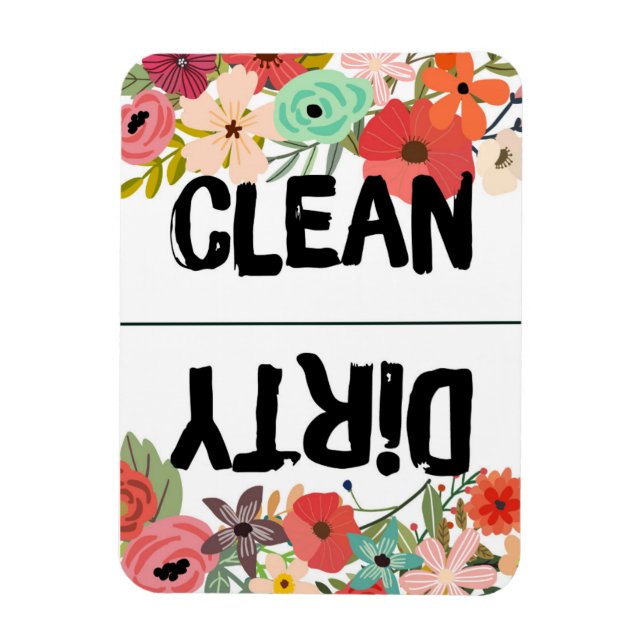 Sommar Blommigt Dishwasher Magnet (Vertikal)
