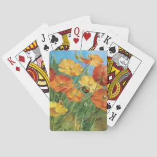 Sommar Blommigt Fält Spel Kort