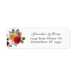 Sommar-Blommigt för returadress för flera Färg- Returadress Etikett