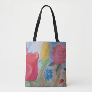 Sommar Blomsterträdgård Tote Bag Tygkasse