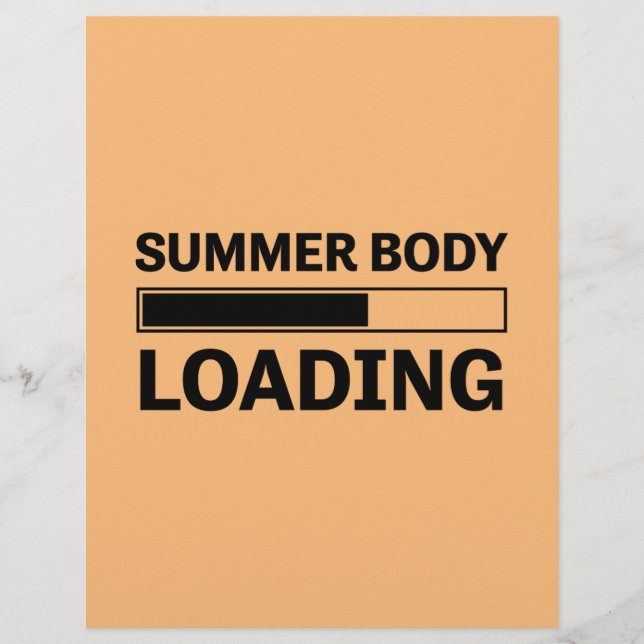 Sommar Body Loading Funny Sport Gym Reklamblad (Framsidan)