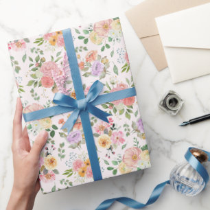 Sommar Boho-Blommigten på Benvit Presentpapper