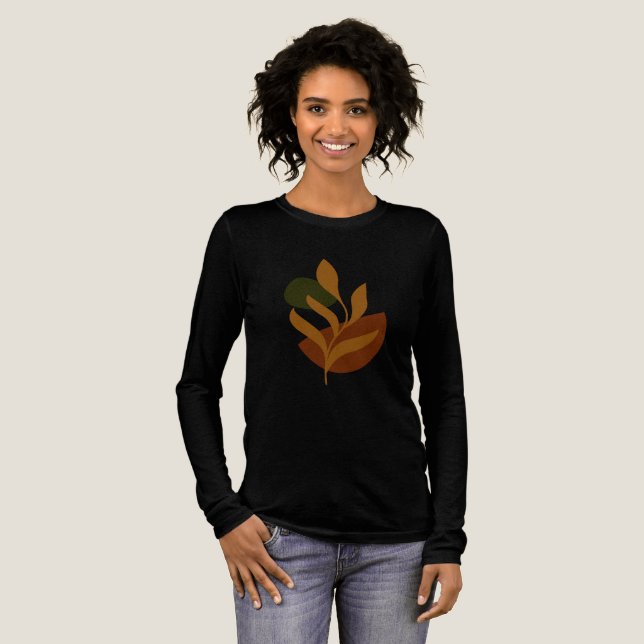 Sommar Boho Minimalistisk Stil Kvinnor T Shirt (Hel framsida)
