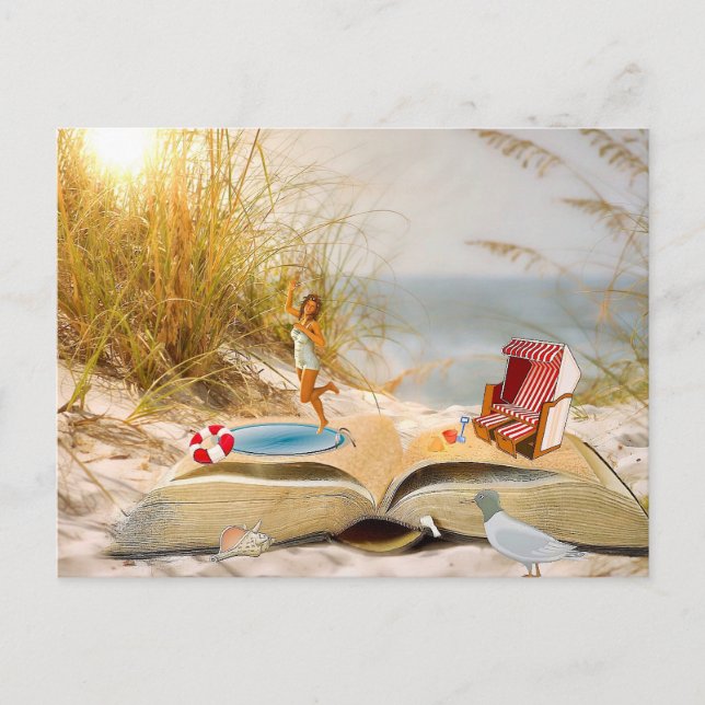 Sommar Bokar - anpassa mig! Vykort (Framsida)