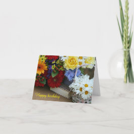 Sommar Bouquet födelsedag Önskemärkt gratulationsk Kort