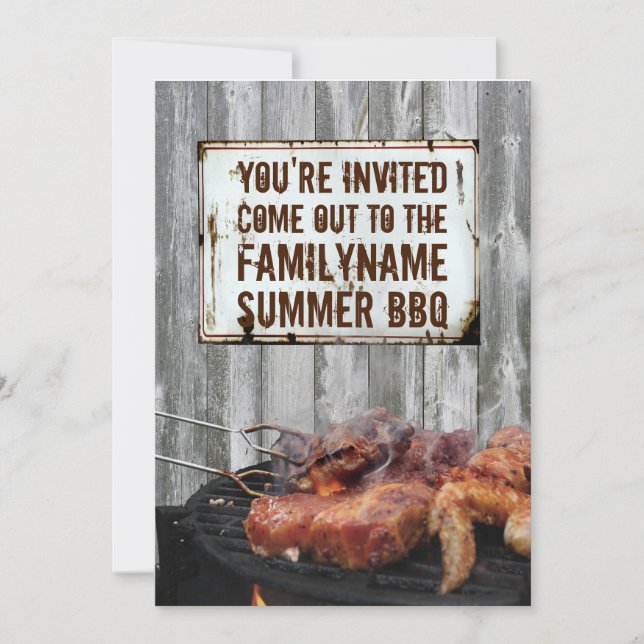 Sommar-BQ-inbjudningar Inbjudningar (Framsida)