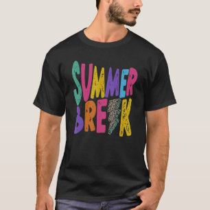 Sommar Break-läraren Distress Leopard Lightning T Shirt