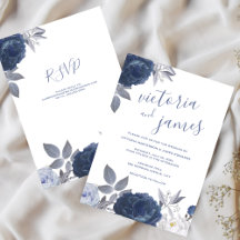 Sommar Bröllop Bright Blue-Blommigt med OSA