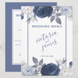 Sommar Bröllop Bright Blue Blommigt Recept Meny