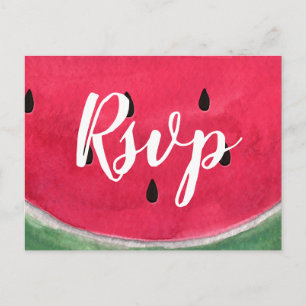 Sommar-Bröllop OSA-vykort med vattenmelon Inbjudan Vykort