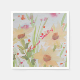 Sommar Bröllop Pappra Napkins Pappersservett