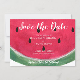 Sommar-Bröllop spara datum-kort Watermelon Datumet