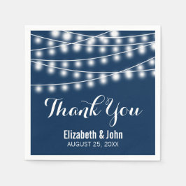 Sommar Bröllop String Ljus Design Pappersservett