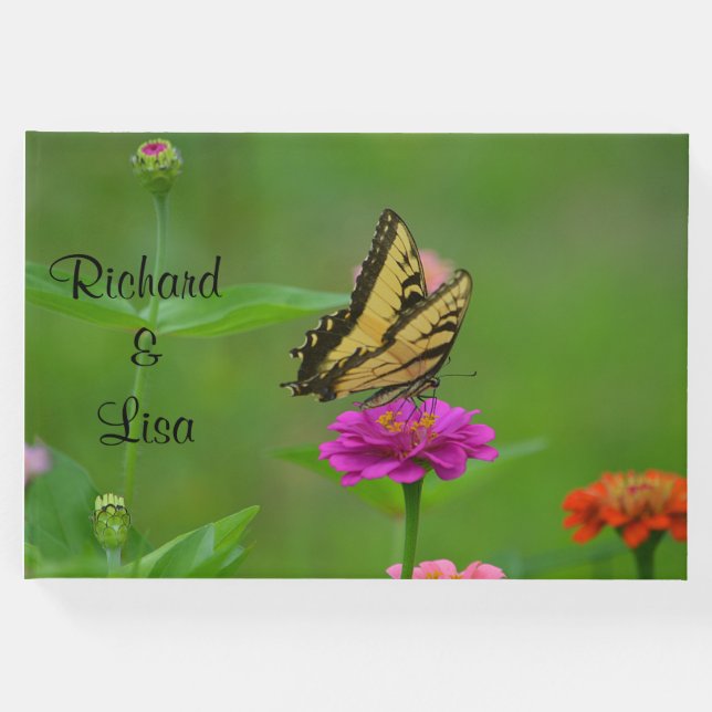 Sommar Butterfly Bröllop Gästböcker (Framsida)