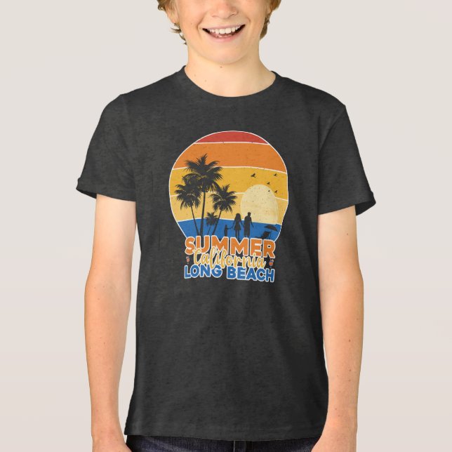 Sommar California Long Beach-66594 T Shirt (Framsida)